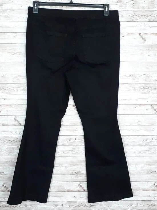 Isaac Mizrahi Womens Bootcut Jeans 18W Pullon Stretch Black 746A - Picture 5 of 7